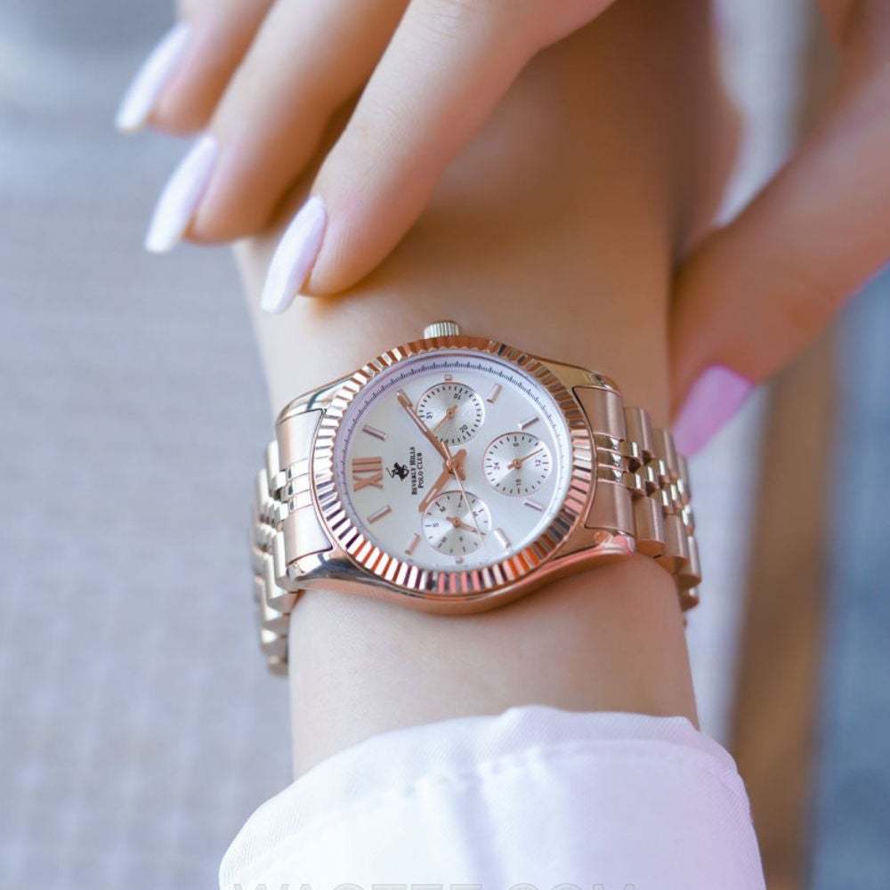 Beverly hills polo club watch rose gold sale