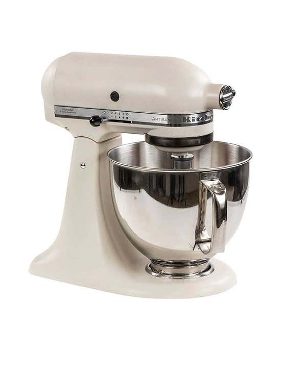 KitchenAid Artisan 5 Qt. 10-Speed Caviar Stand Mixer with Flat Beater, 6-Wire  Whip and Dough Hook Attachments KSM150PSCV - The Home Depot