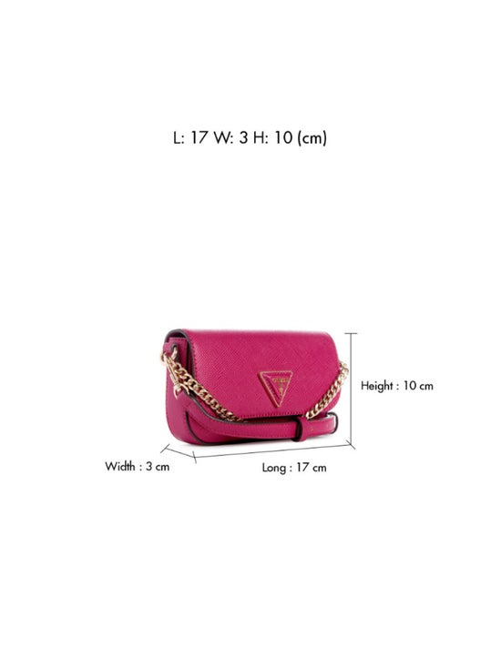 Guess Brynlee Small Top Zip Shoulder Bag in Pink