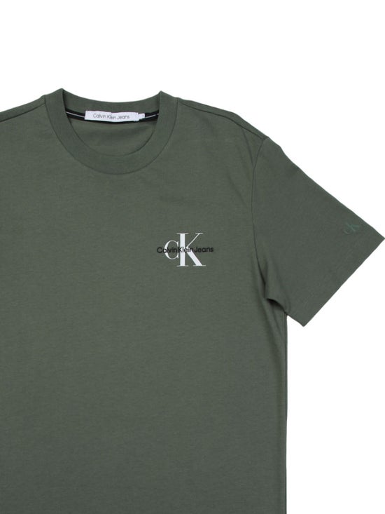 35.0% OFF on CALVIN Green Regular Men\'s Fit Army KLEIN Monologo T-Shirt