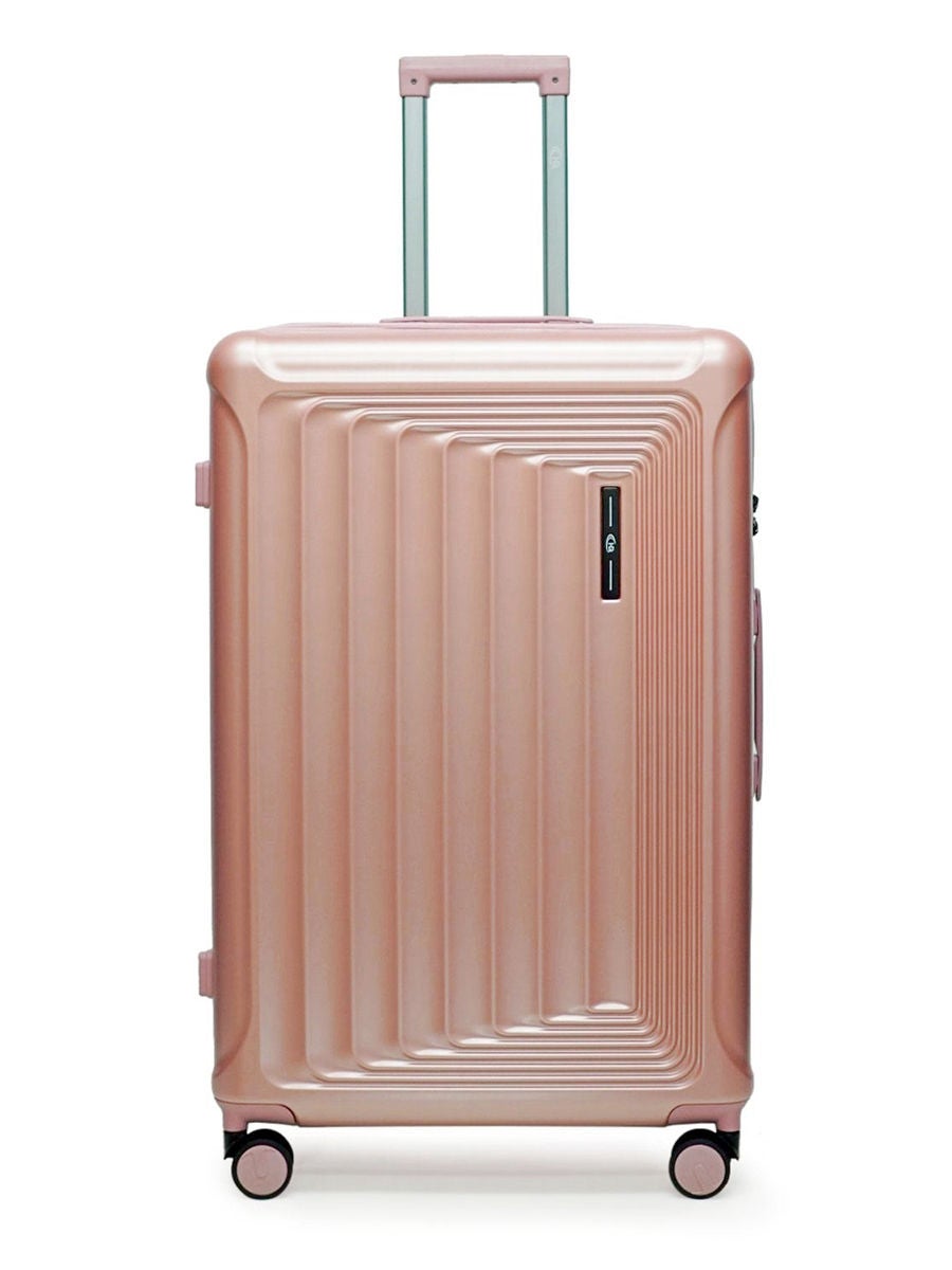 Pink hard case cheap suitcase