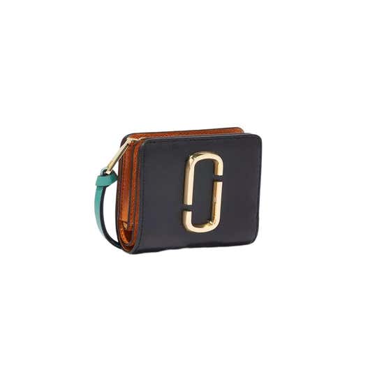 Marc Jacobs Snapshot Mini Compact Wallet- Black/ Multi