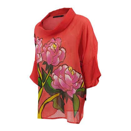 red rose blouse