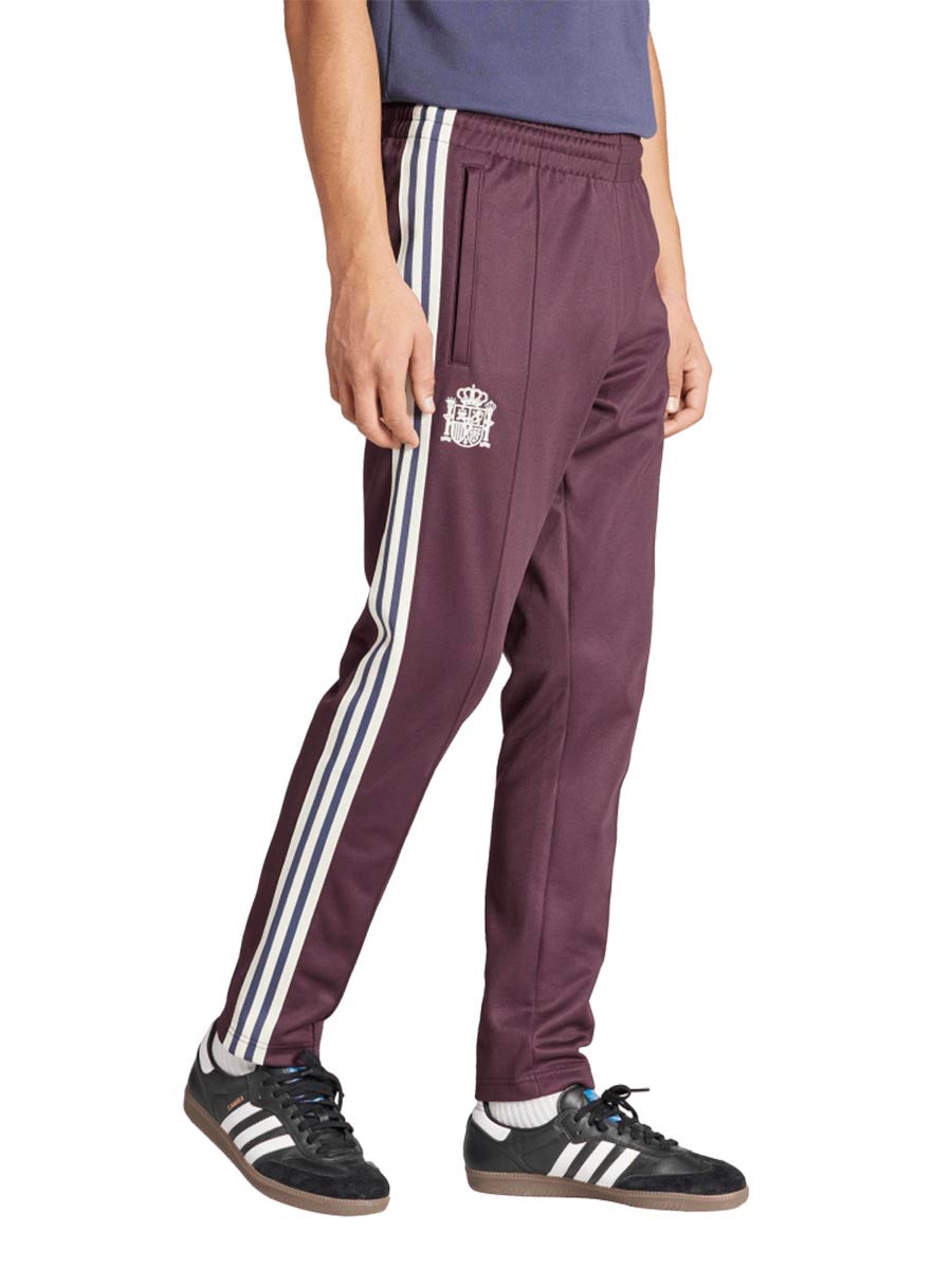 adidas beckenbauer pants maroon