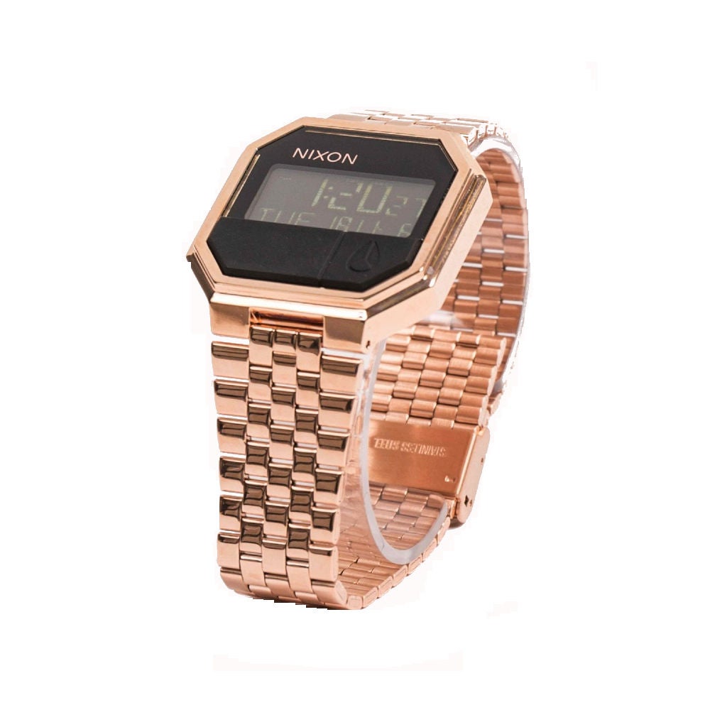 Nixon re clearance run rose gold