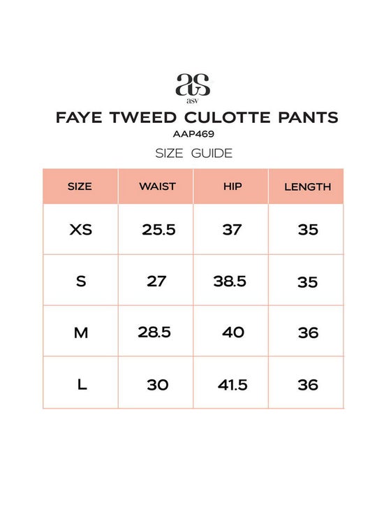 Faye tweed culotte pants - ASAVAGROUP