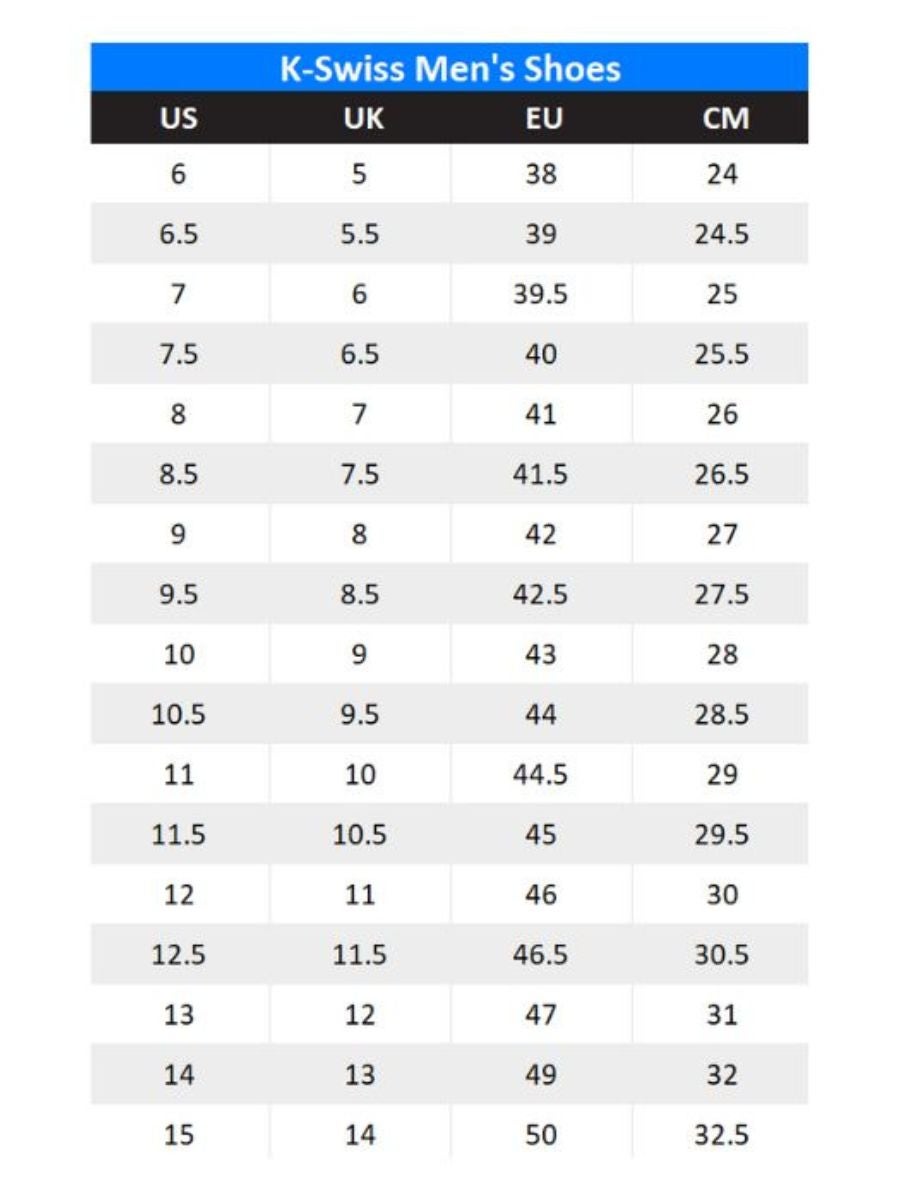 K swiss shop size 13