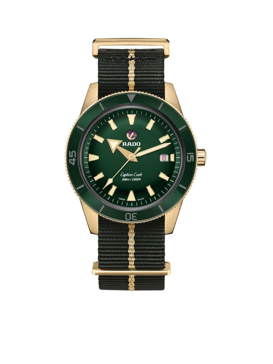 10.0% OFF on RADO Captain Cook Bronze Nato Watch R32504317 Green