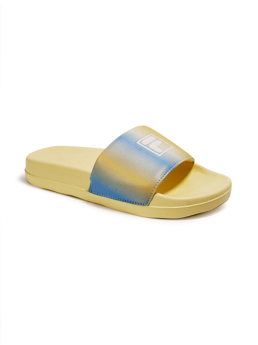 Yellow fila shop sandals