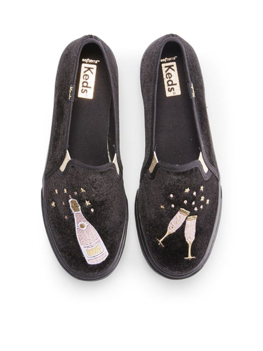 Keds black double on sale decker