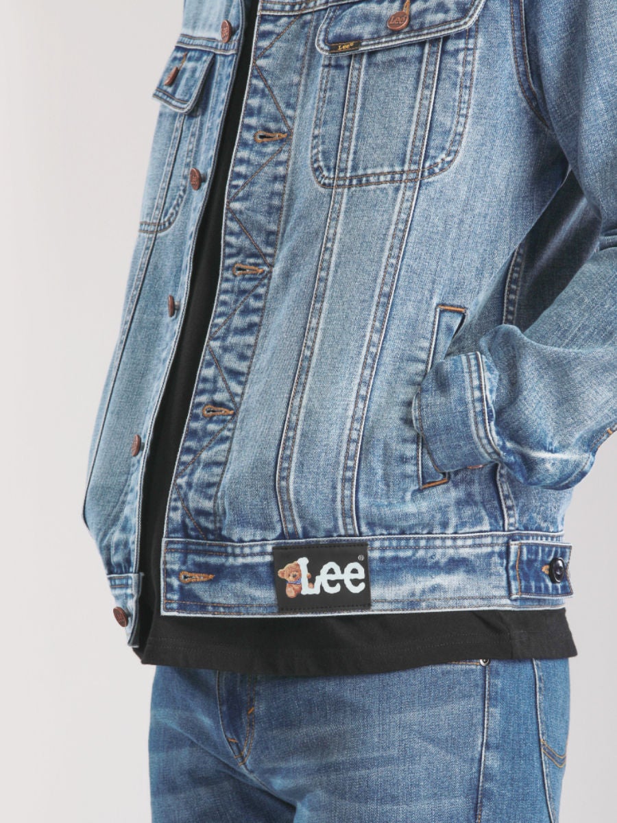 Vintage lee men's denim on sale jacket