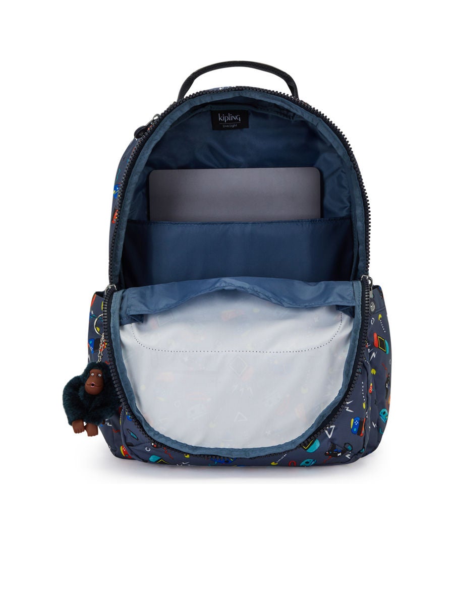 Kipling on sale grey backpack