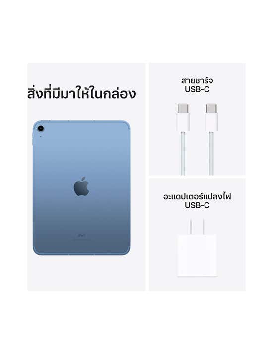 Apple 10.9 iPad (10th Gen, 256GB, Wi-Fi + 5G NR, Blue)