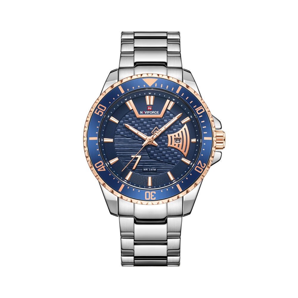 74.2 OFF on NAVIFORCE Silver Dark blue Naviforce Watch NF9191 D