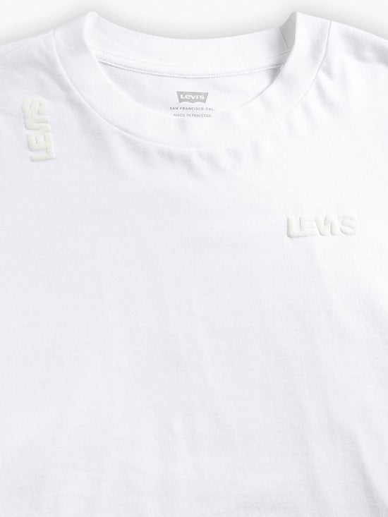 Levi's® Women's Graphic Cindy Long-Sleeve Top - Minimal Sport Logo 2 Hits  Bright White - Neutral