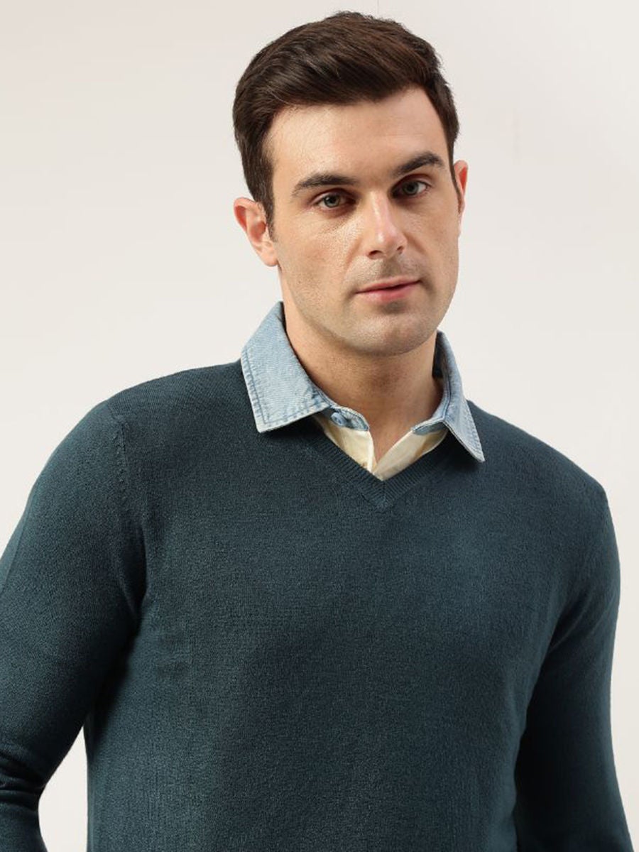 Marks and spencer hot sale v neck jumper mens