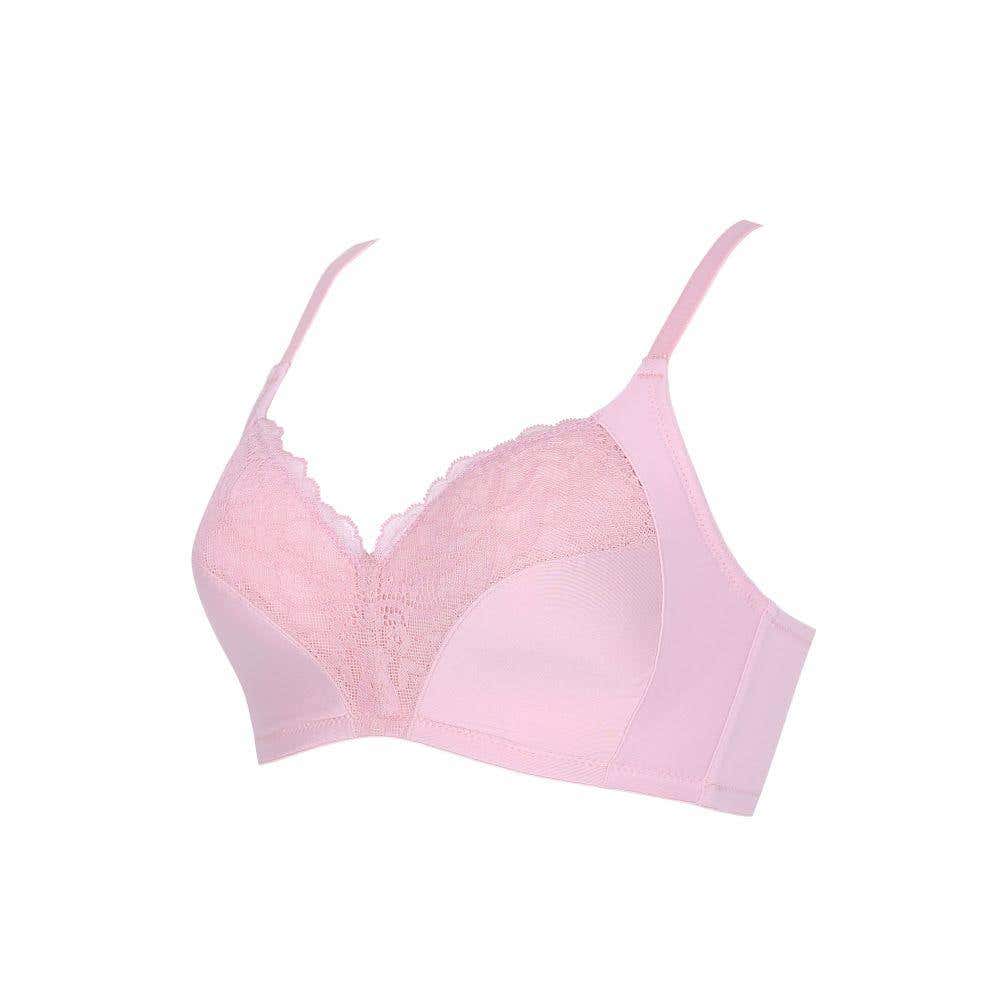 4.61% OFF on WACOAL Pink Surprise Wireless Lace Bra WB9V05