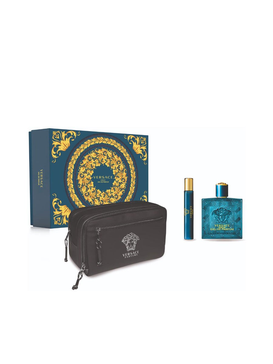 VERSACE ชุดเซต Eros Gift Set Edp 100 mL. + Edp 10 mL. + Trousse