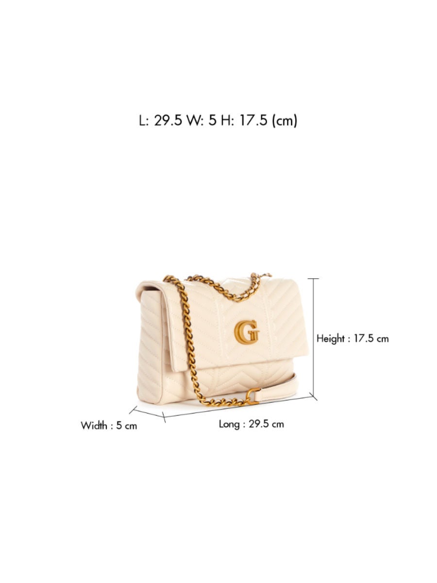 50.0% OFF on GUESS WOMEN Lovide Convertible Xbody Flap White