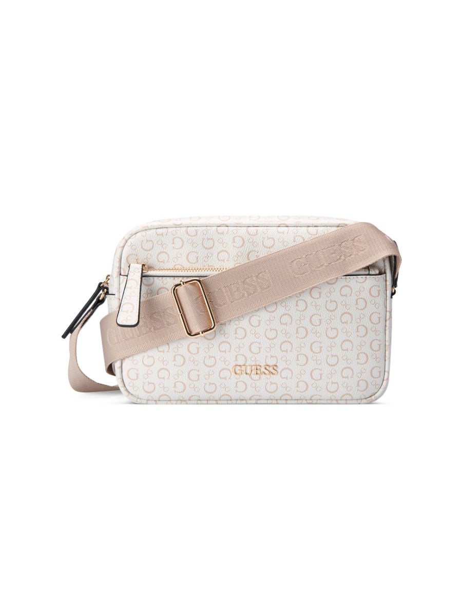 70.0% OFF on GUESS WOMEN Nemy Mini Crossbody Zip White