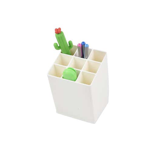 UDEE UDEE 9-Compartments Pen Holder - WHITE - Central.co.th