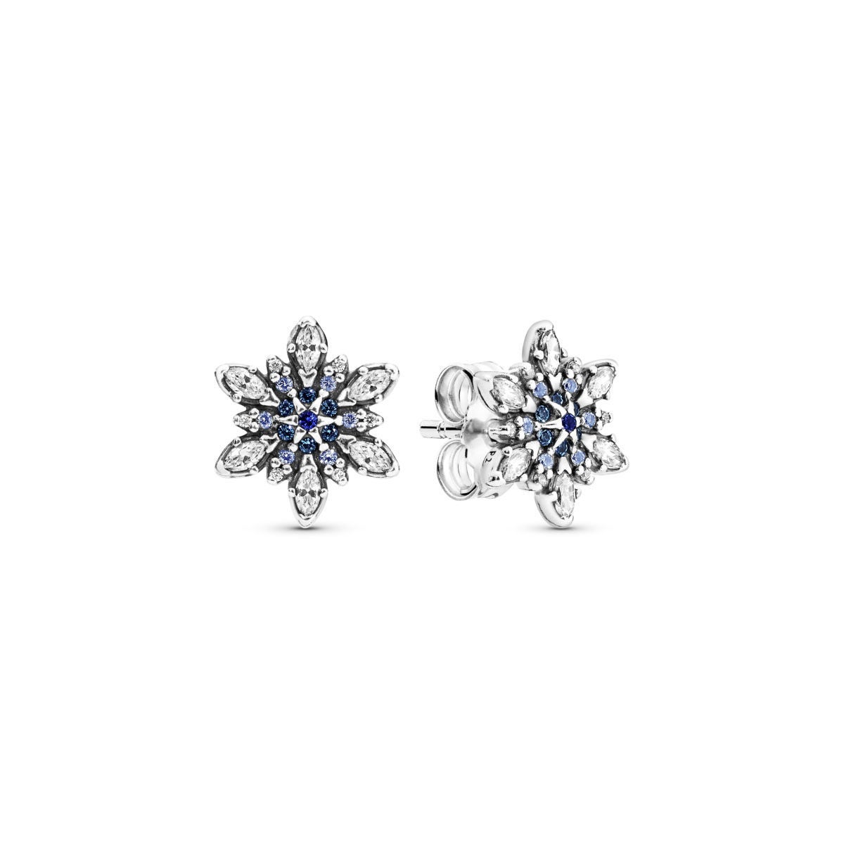 PANDORA Silver Crystallised Snowflake Stud Earrings - Central.co.th