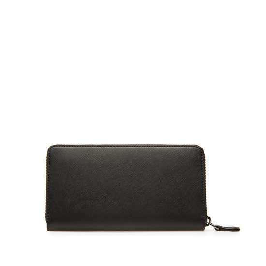 BALLY Balen Recycled Leather Travel Wallet Black - Central.co.th