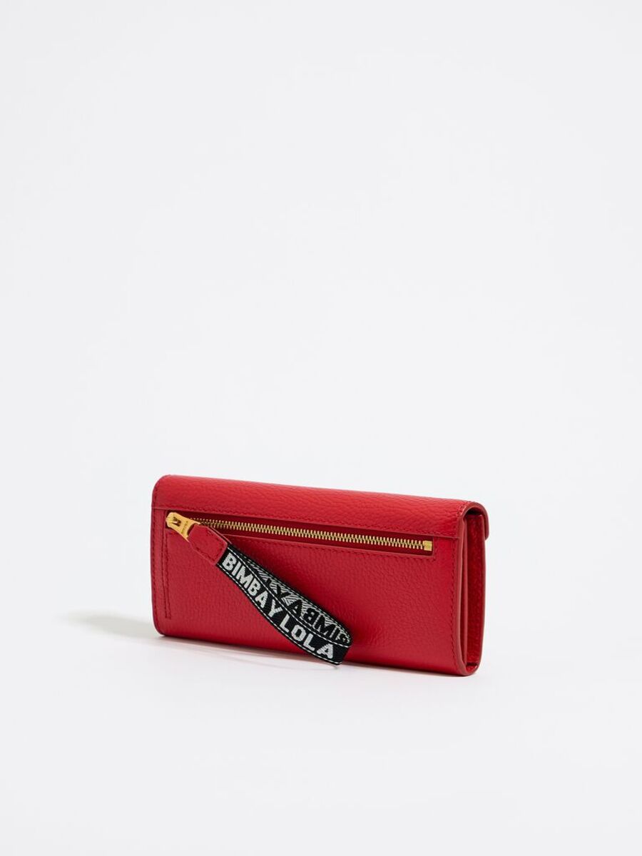 40.0 OFF on Bimba Y Lola WOMAN RED LEATHER FLAP WALLET e Tax