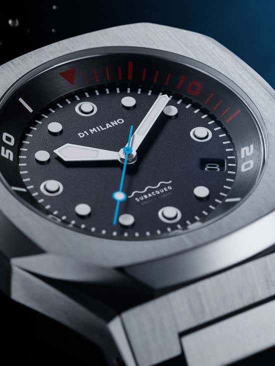 D1 MILANO Diver - Lido Automatic Natural Rubber D1-DVRJ04 Sky Blue 