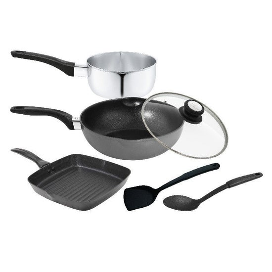 e-Tax | 32.09% OFF on SEAGULL Non-stick Kitchen 6 pieces (Black)