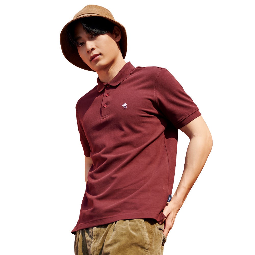 Hat with sales polo shirt