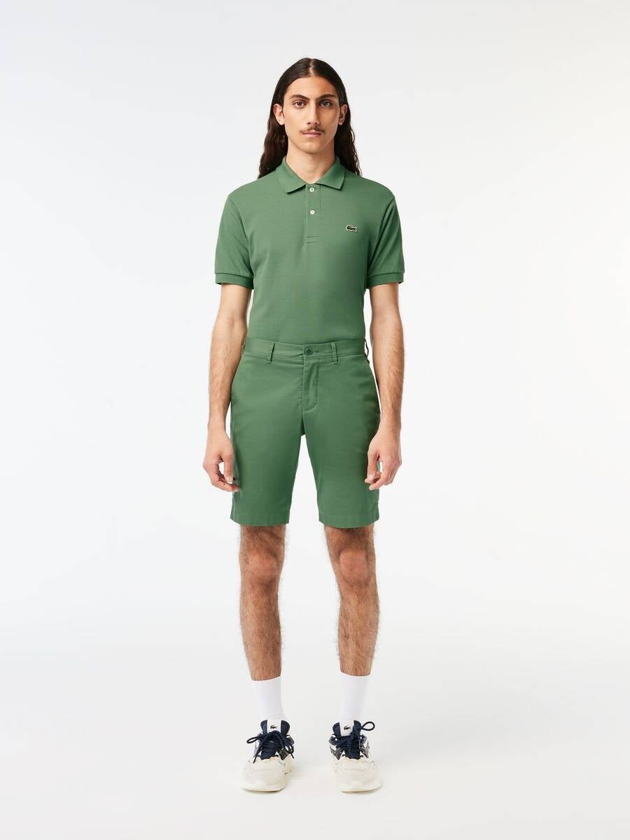 Mens slim fit khaki on sale shorts