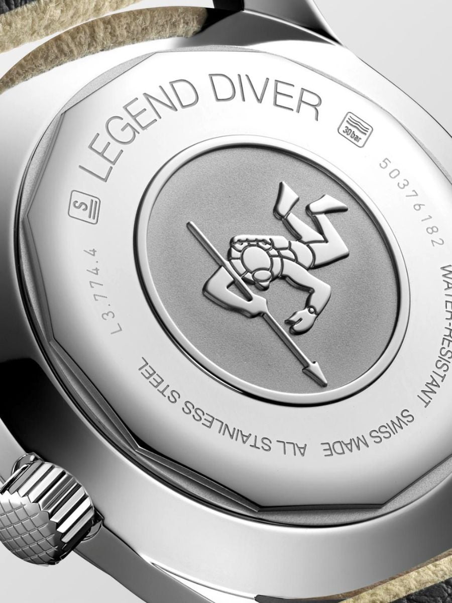 e Tax LONGINES Legend Diver Watch L37744302 beige Central .th