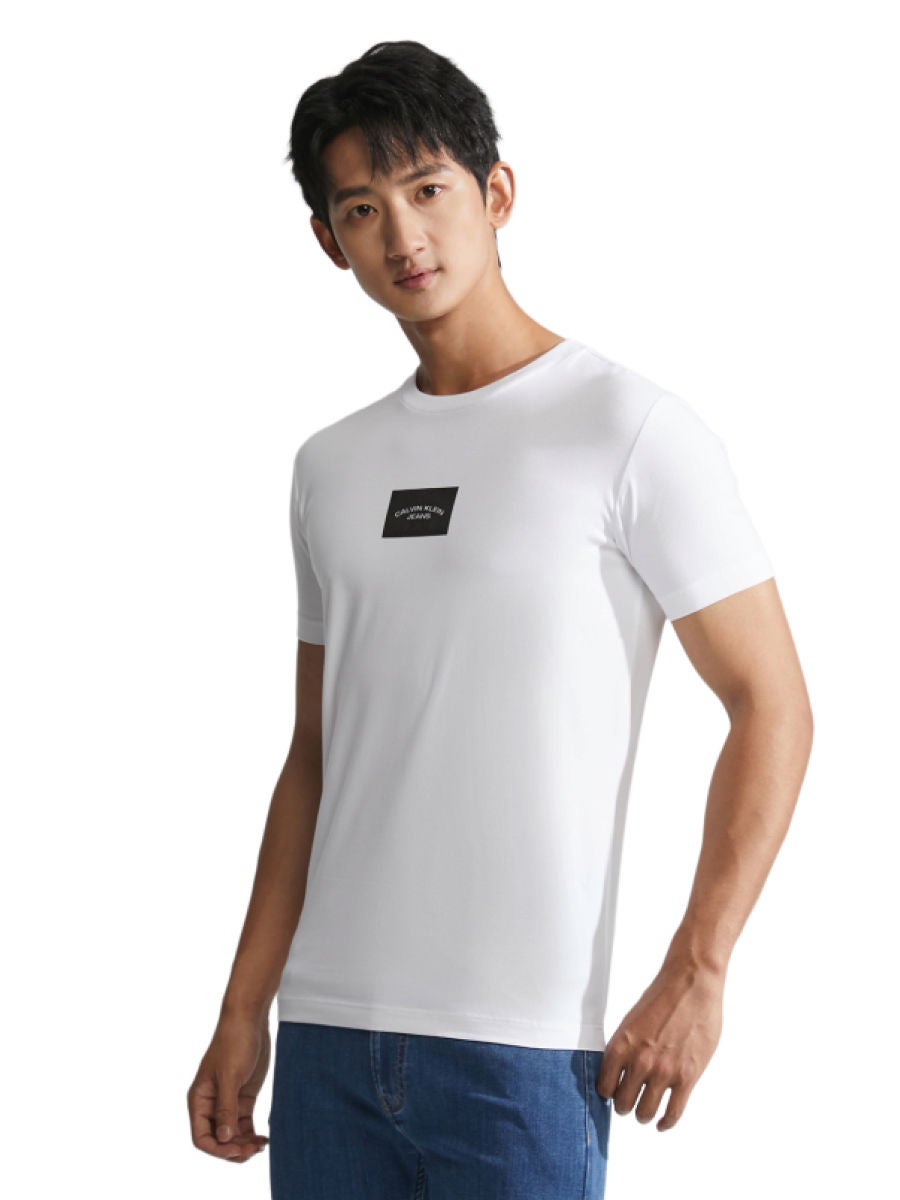 Calvin klein slim outlet fit white t shirt