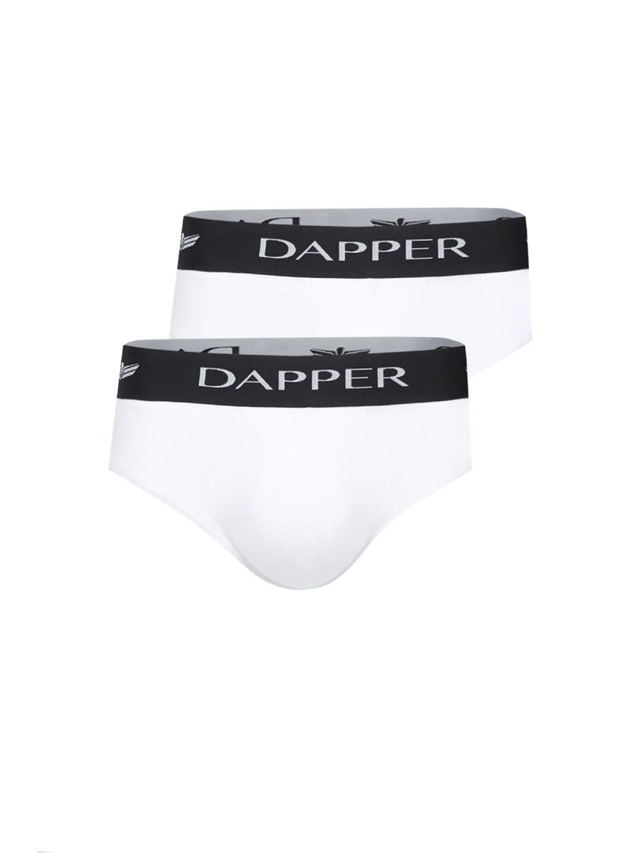 e-Tax  19.7% OFF on DAPPER Men Underwear Iconic Pima Cotton Briefs White  (Pack 2 Pcs.)