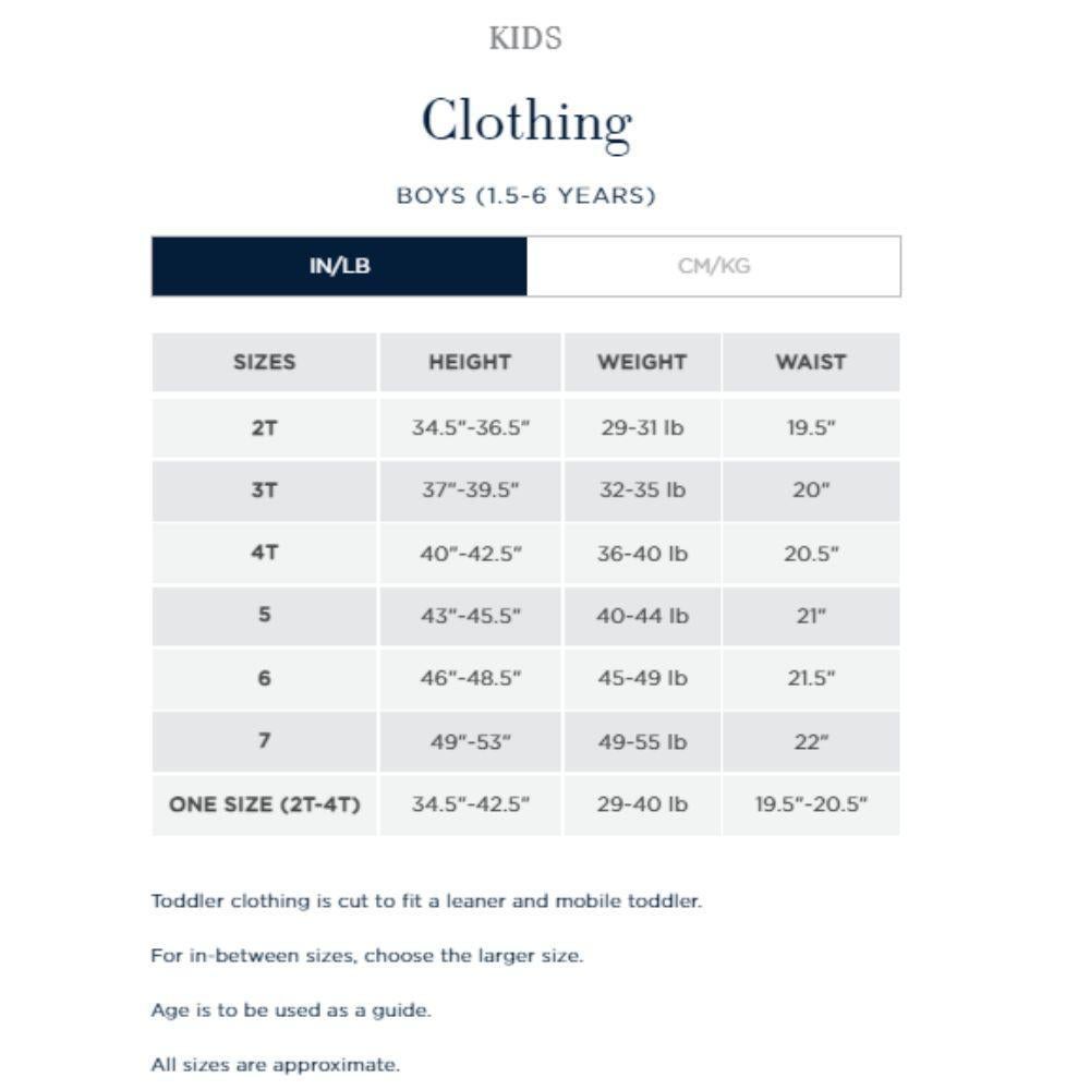 Polo ralph lauren 2025 boys size chart