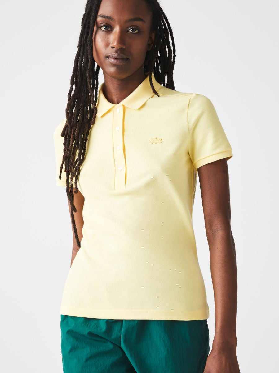 30.0 OFF on LACOSTE Yellow Women s Slim Fit Stretch Cotton Piqu