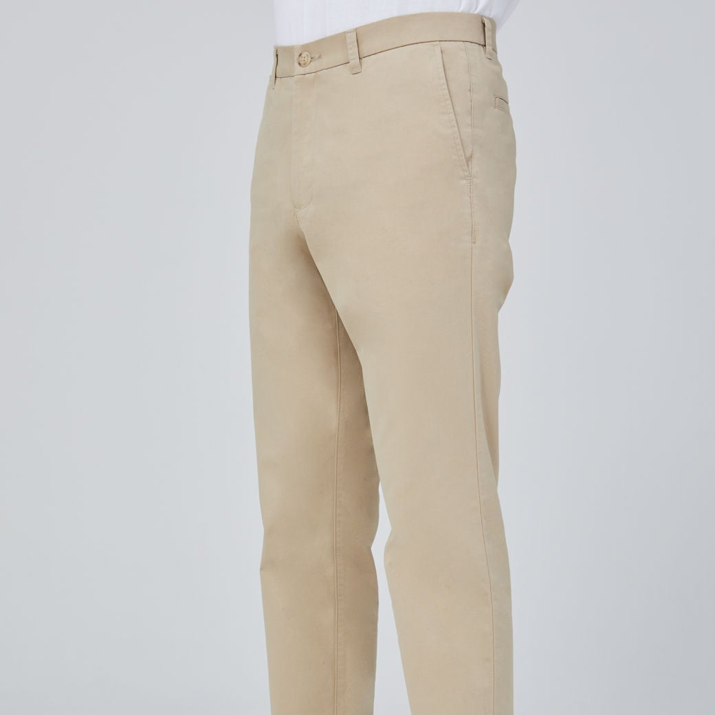 Buy Men Beige Low Rise Bronson Slim Fit Corduroy Casual Trousers at  Amazon.in
