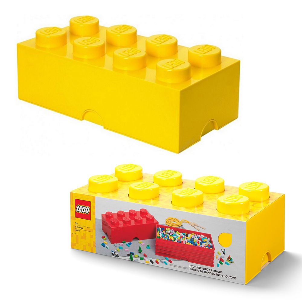 Lego Storage Storage Box - 50x25x18 - 8 Knobs - Cool Yellow