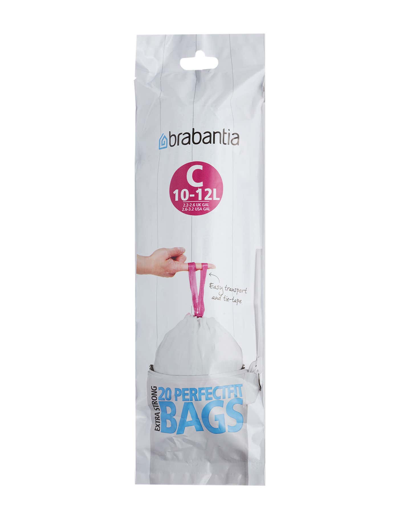 Brabantia PerfectFit Trash Bags, Code C, 2.6-3.2 Gallon, 10-12 Liter, 200 Trash  Bags