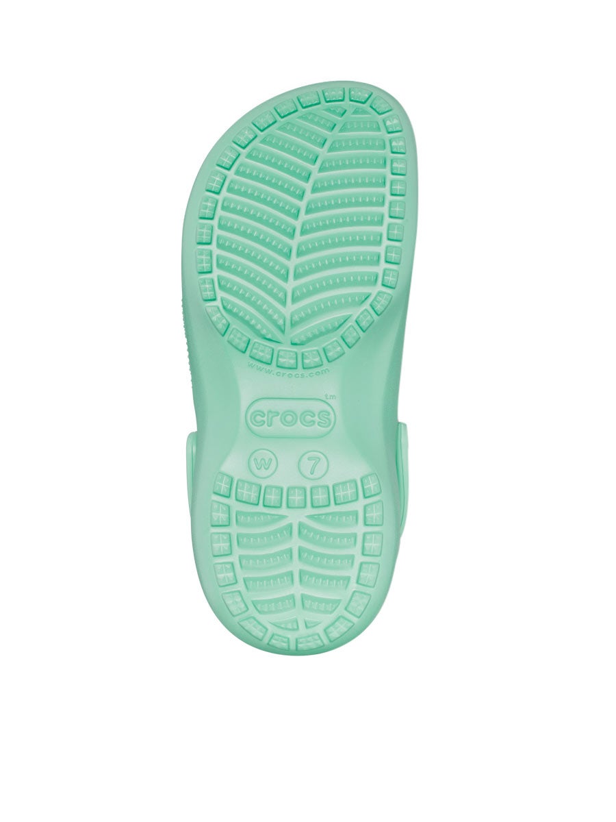 Crocs CLASSIC PLATFORM FLIP - Pool shoes - jade stone/neon green