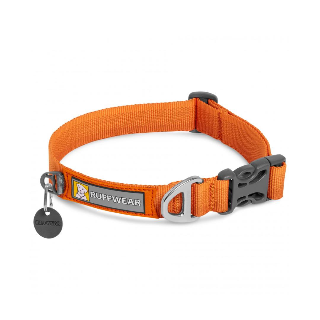 e Tax RUFFWEAR Campfire Orange Front Range Collar For Dog Size