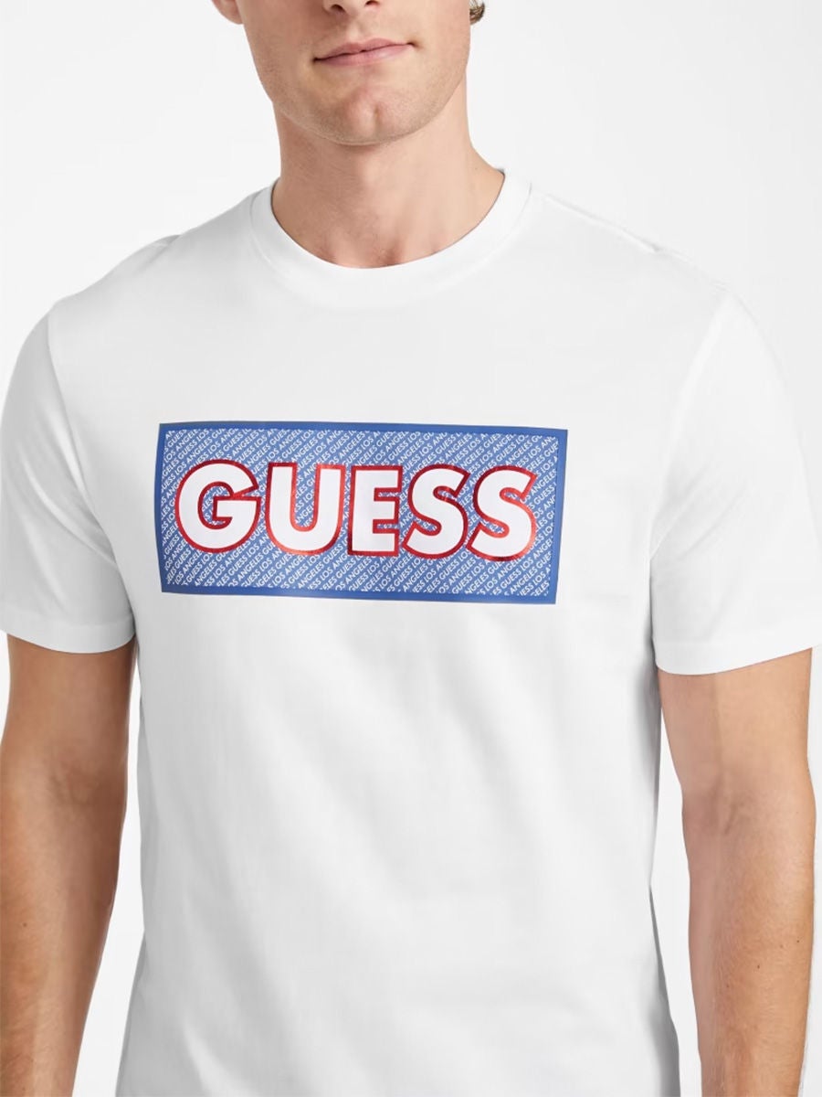 Guess repeat logo outlet crewneck