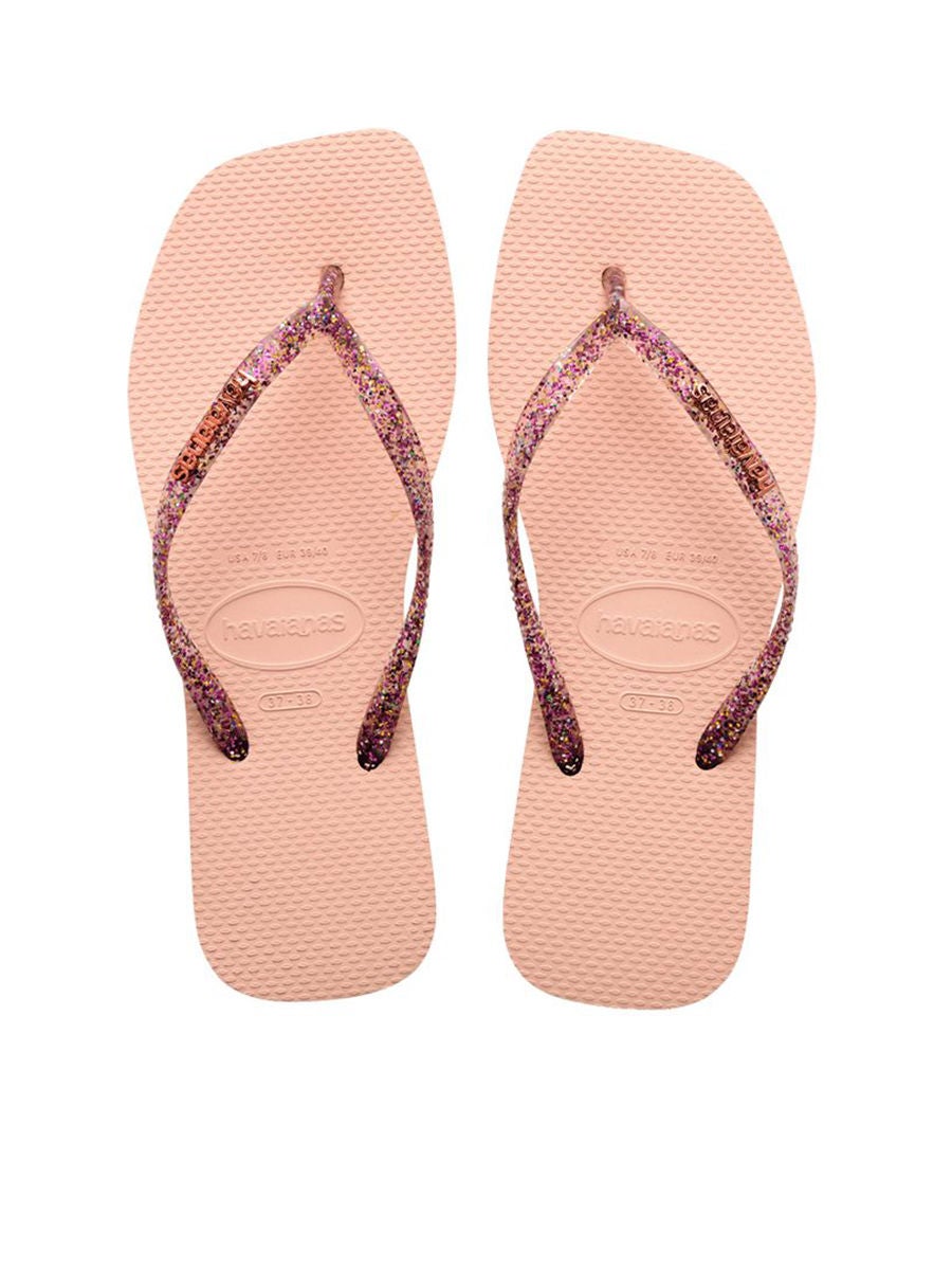 50.0 OFF on HAVAIANAS Women Sandals Slim Square Logo Metallic