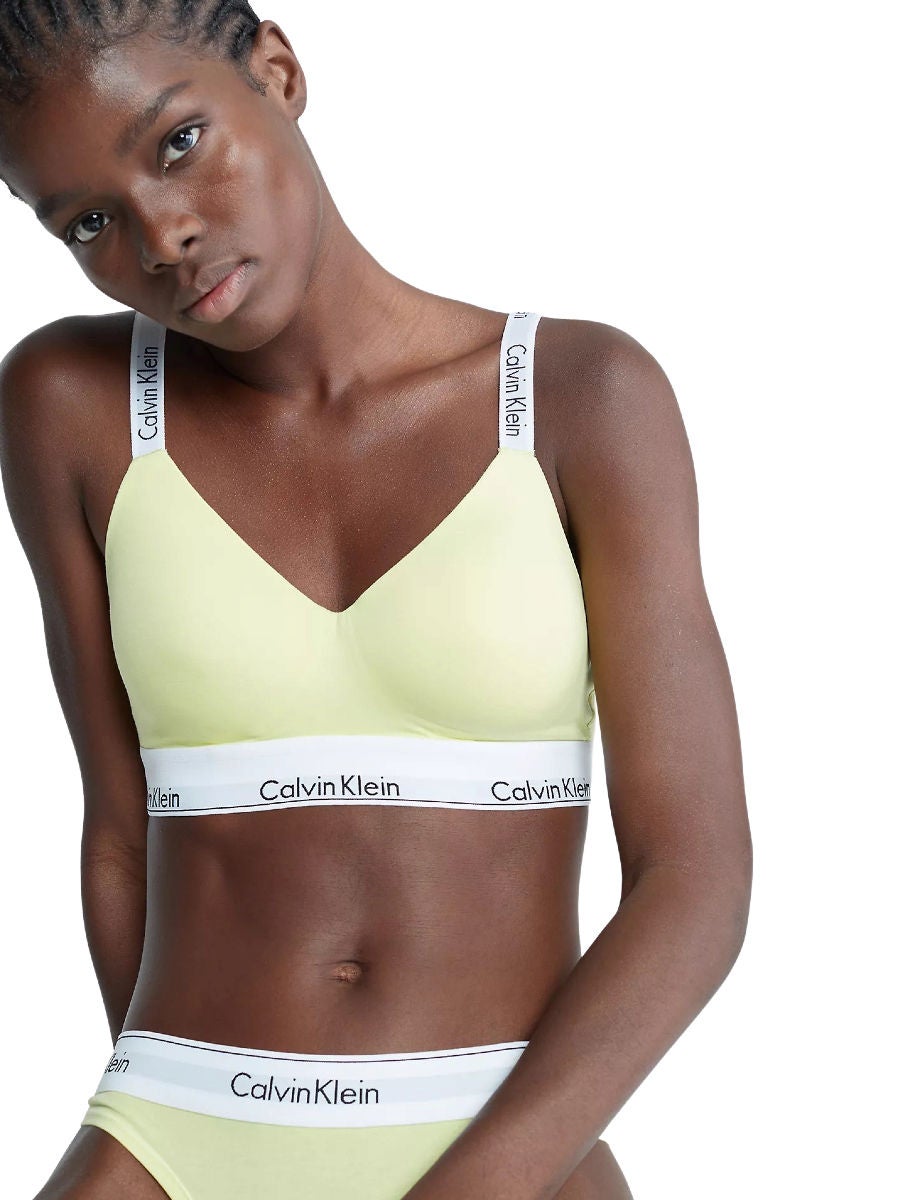 Yellow calvin deals klein sports bra