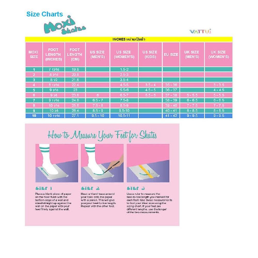 Moxi deals skates sizing