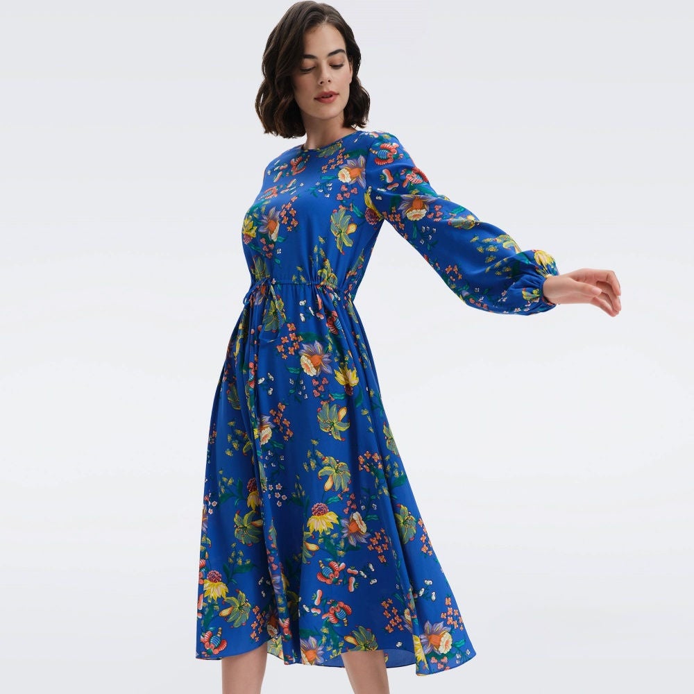 Dvf long sleeve outlet dress