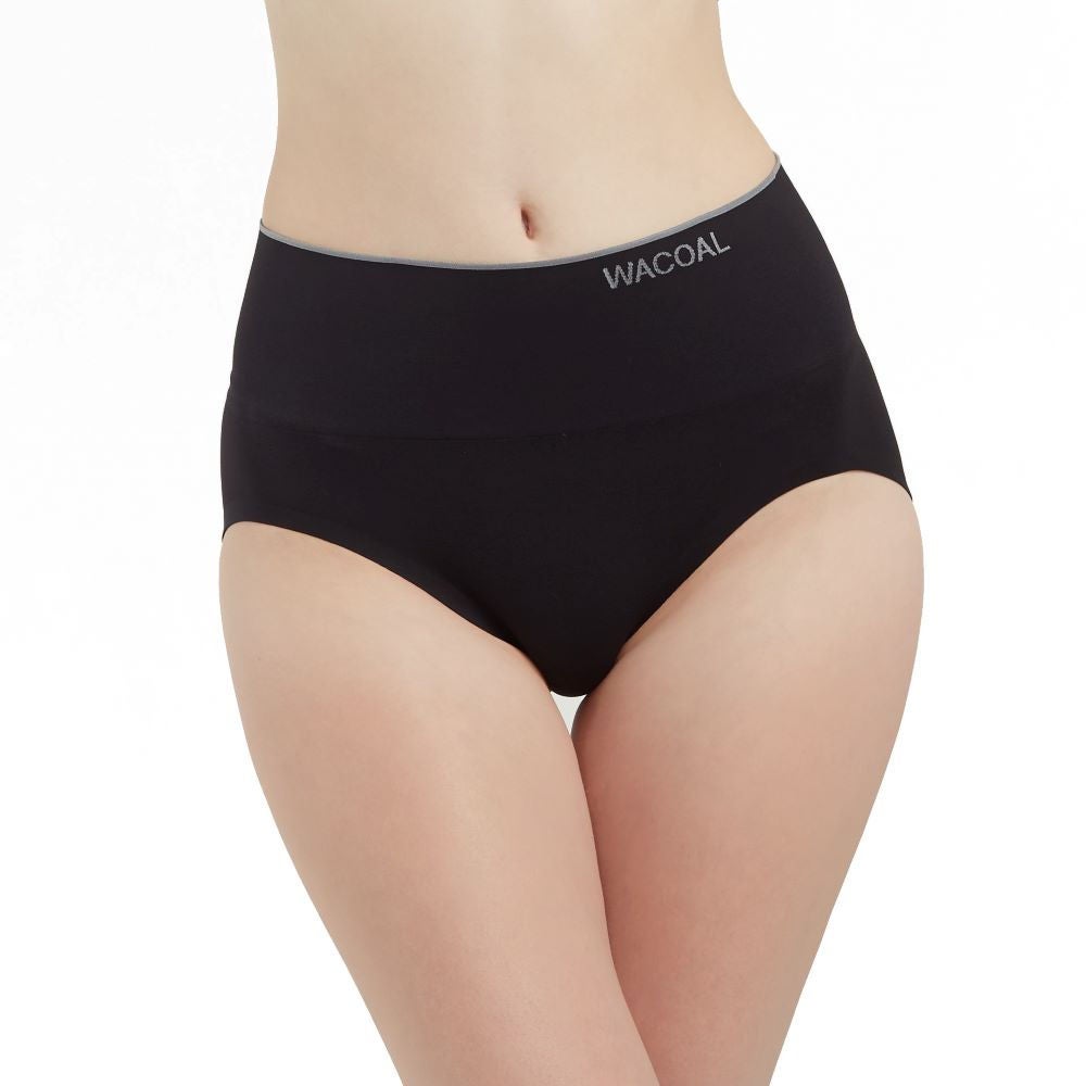 Wacoal H-fit secret support seamless underwear, full shape, Set of 5  pieces, model WU4F98, assorted colors (black 2-beige 2-ovaltine 1)