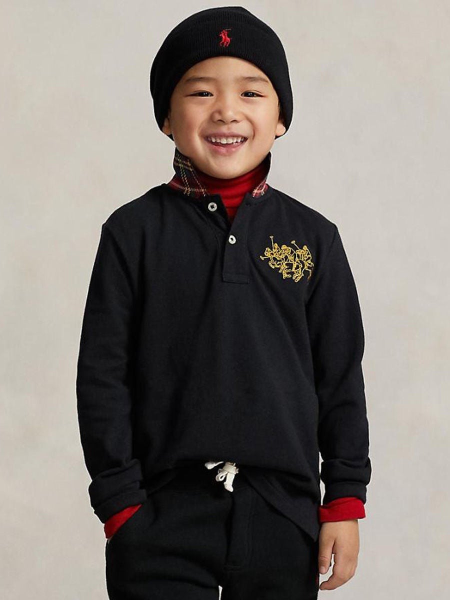 Boys black clearance ralph lauren shirt