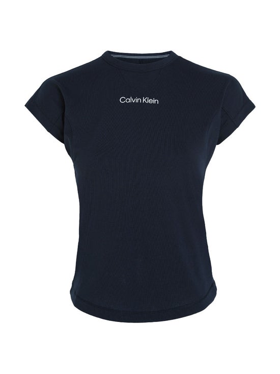 e-Tax  50.0% OFF on CALVIN KLEIN Women's Slim Fit CK Performance Athletic  Tee White